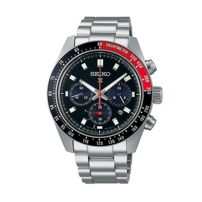 Seiko SSC915 Prospex Solar Chronograph Diver Mens Watch, Black & Red 