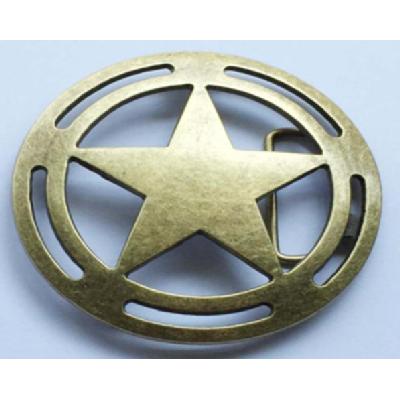 MAGM JDX-MG99021 Gold Star Belt Buckle in A Open Circle 