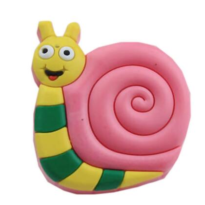 Panda Superstore PS-HOM1243398011-JESSICA00804 1.57 in. Adroble Snail Protective PVC Kids Drawer, Cabinet Handles & Pulls, Multi Color - Set of 4 