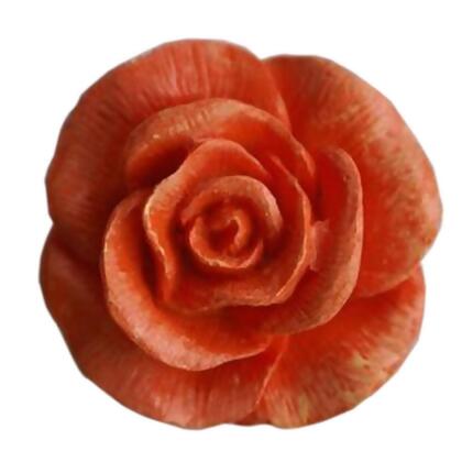 Panda Superstore PS-HOM1243398011-JESSICA00812 1.77 x 1.2 in. Rose Beautiful Resin Kids & Adult Drawer Handles, Pulls & Knobs, Red - Set of 3 