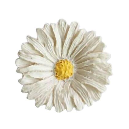 Panda Superstore PS-HOM1243398011-JESSICA00813 1.77 x 1.2 in. Lovely Resin Kids & Adult Drawer Handles & Pulls, White - Daisy - Set of 3