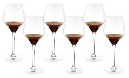 Three Star Import & Export XM6301 9.5 in. Wine Glass, Copper Finish Set - 6 Piece 