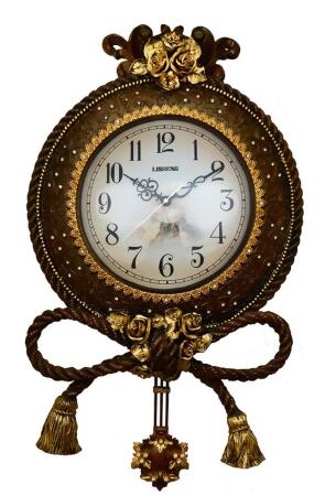 Three Star Import & Export ZP903 25 x 16 in. Wall Clock with Ropes & Tassels 