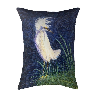 Betsy Drake Interiors NC1415 16 x 20 in. Windy Egret No Cord Pillow 
