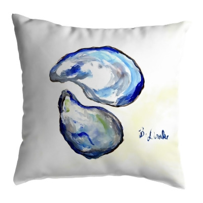 Betsy Drake Interiors KS1425 12 x 12 in. Blue Oysters Small Noncorded Pillow 