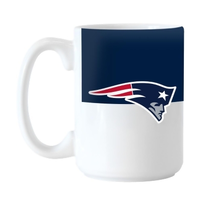 Logo Chair 619-C15M-11 15 oz NFL New England Patriots Colorblock Sublimated Mug 