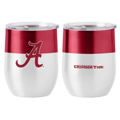 Logo Chair 102-S16CB-11 16 oz NCAA Alabama Colorblock Stainless Curved Beverage 