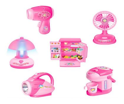 Kid Children Mini Simulation Plastic Pink Kitchen Home Appliances