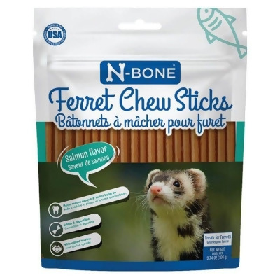 N-Bone NB80203 3.74 oz Small Pet Ferret Chew Sticks Salmon Recipe Treats 