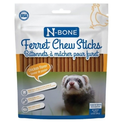 N-Bone NB80202 3.74 oz Small Pet Ferret Chew Sticks Chicken Recipe Treats 