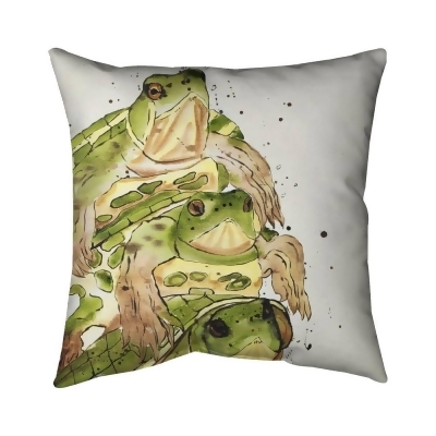 Begin Home Decor 5542-1818-AN451 18 x 18 in. Three Aquatic Turtles-Double Sided Print Outdoor Pillow Cover 