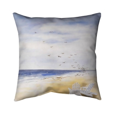Begin Home Decor 5541-2020-CO14 20 x 20 in. Day At The Beach-Double Sided Print Indoor Pillow 