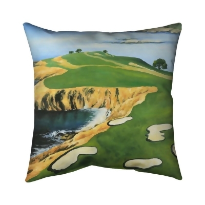 Begin Home Decor 5543-1616-LA120 16 x 16 in. Pebble Beach Golf Links-Double Sided Print Indoor Pillow Cover 
