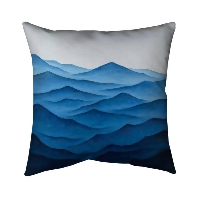 Begin Home Decor 5543-1818-CO89 18 x 18 in. Dark Calm Ocean Waves-Double Sided Print Indoor Pillow Cover 