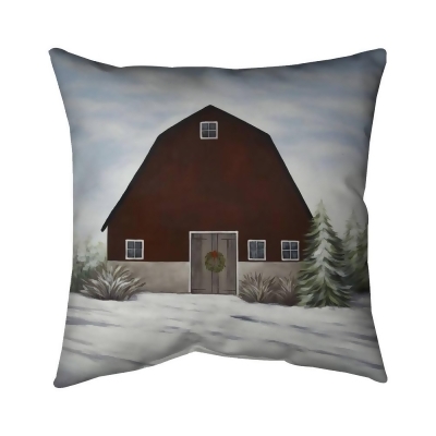 Begin Home Decor 5543-1616-AR14 16 x 16 in. Its Winter on the Farm-Double Sided Print Indoor Pillow Cover 