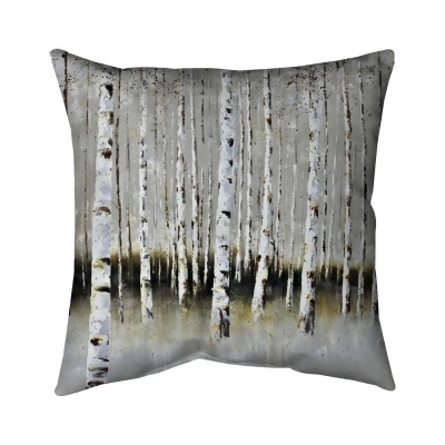 Begin Home Decor 5543-2020-LA10 20 x 20 in. Winter Forest Landscape-Double Sided Print Indoor Pillow Cover 