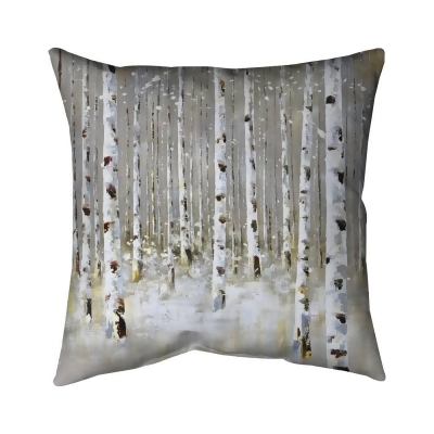 Begin Home Decor 5541-2020-LA7 20 x 20 in. Birch Forest by Winter-Double Sided Print Indoor Pillow 