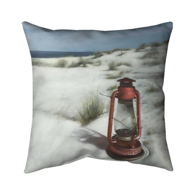 Begin Home Decor 5543-1616-CO160 16 x 16 in. Lantern on the Beach-Double Sided Print Indoor Pillow Cover 