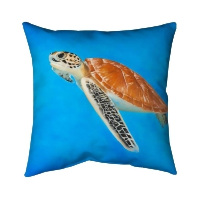 Begin Home Decor 5543-1616-AN274 16 x 16 in. Sea Turtle-Double Sided Print Indoor Pillow Cover 