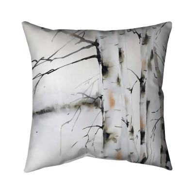 Begin Home Decor 5543-1616-LA132-1 16 x 16 in. Winter Birches-Double Sided Print Indoor Pillow Cover 