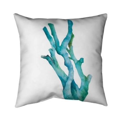 Begin Home Decor 5543-2020-CO55 20 x 20 in. Small Watercolor Sea Coral-Double Sided Print Indoor Pillow Cover 