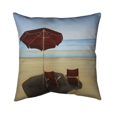 Begin Home Decor 5541-2020-CO151 20 x 20 in. Relax At The Beach-Double Sided Print Indoor Pillow 
