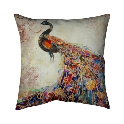 Begin Home Decor 5541-2626-AN11 26 x 26 in. Majestic Peacock-Double Sided Print Indoor Pillow 