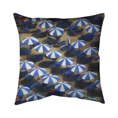 Begin Home Decor 5542-1818-CO135 18 x 18 in. Beach Umbrellas-Double Sided Print Outdoor Pillow Cover 