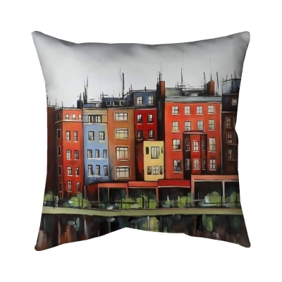 Begin Home Decor 5543-1616-CI353 16 x 16 in. Boston Fall Colors Buildings-Double Sided Print Indoor Pillow Cover 
