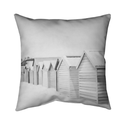 Begin Home Decor 5543-2626-CO118 26 x 26 in. Beach Cabins-Double Sided Print Indoor Pillow Cover 
