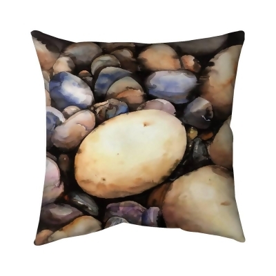 Begin Home Decor 5541-2626-LA148 26 x 26 in. Beach Pebbles-Double Sided Print Indoor Pillow 