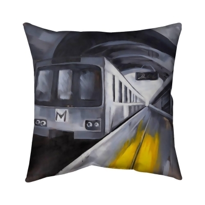 Begin Home Decor 5543-1616-TR26 16 x 16 in. Subway-Double Sided Print Indoor Pillow Cover 