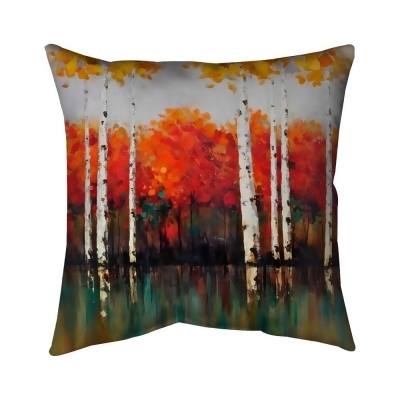 Begin Home Decor 5543-2020-LA9 20 x 20 in. Birches by Fall-Double Sided Print Indoor Pillow Cover 