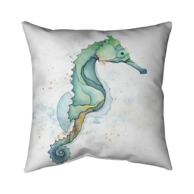 Begin Home Decor 5543-1818-AN488 18 x 18 in. Sea Horse-Double Sided Print Indoor Pillow Cover 
