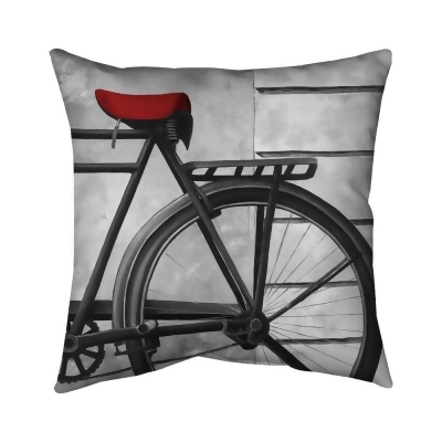 Begin Home Decor 5543-2020-TR59-1 20 x 20 in. Rear Bicycle-Double Sided Print Indoor Pillow Cover 