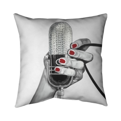 Begin Home Decor 5542-1818-MU46 18 x 18 in. Sing Your Life-Double Sided Print Outdoor Pillow Cover 