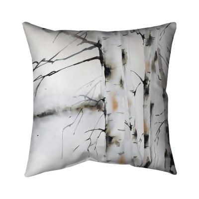 Begin Home Decor 5541-2020-LA132-1 20 x 20 in. Winter Birches-Double Sided Print Indoor Pillow 