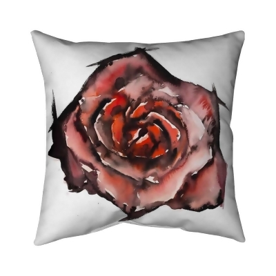 Begin Home Decor 5541-2020-FL290 20 x 20 in. Watercolor Rose-Double Sided Print Indoor Pillow 