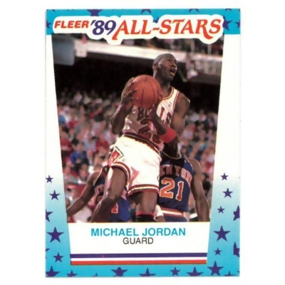 RDB Holdings & Consulting CTBL-035822 Michael Jordan 1989-1990 Fleer All-Stars NBA Sticker Card with No.3 Chicago Bulls 