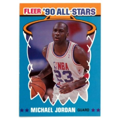 RDB Holdings & Consulting CTBL-035821 Michael Jordan 1990-1991 Fleer All-Stars NBA Sticker Card with No.5 Chicago Bulls 