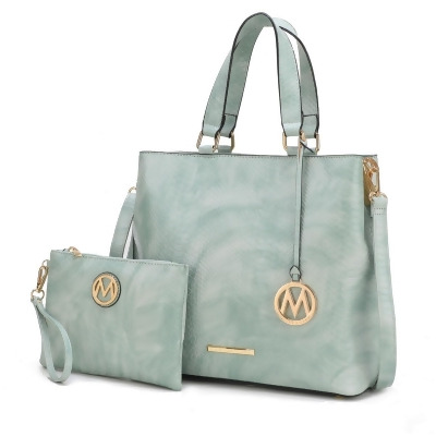 MKF Collection by Mia K. MKF-L249SF Beryl Snake-embossed Vegan Leather Womens Tote Bag with Wristlet 