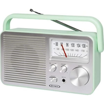 Jensen MR-750GR Portable AM FM Radio - Green 