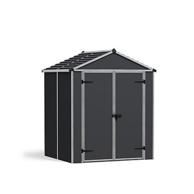 Canopia by Palram HG9705GY 6 x 5 ft. Rubicon Shed - Gray 