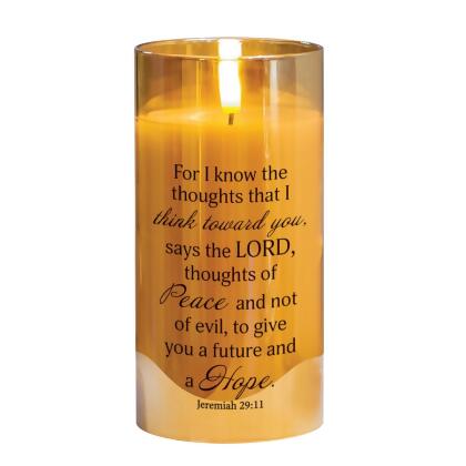 Dicksons PGC-06-39SGD LED Candle For I Know Thoughts 6in Gold 