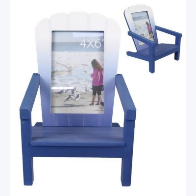 Youngs 62195 4 x 6 in. Wood Coastal Ombre Adirondack Chair Picture Frame 