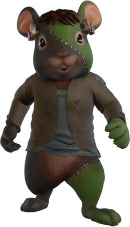 Queens of Christmas HWN-MOUSE-FRANK-03 3 ft. Frankenstein Mouse Sculpture 