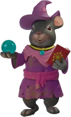 Queens of Christmas HWN-MOUSE-WITCH-03 3 ft. Witch Mouse Sculpture 