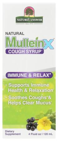 Natures Answer KHLV02206343 4 oz Mullein-X Immune & Relax Cough Syrup 
