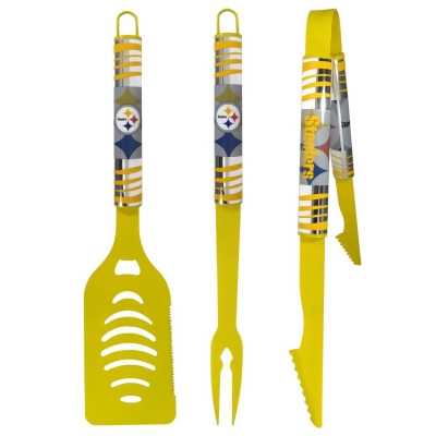 Siskiyou Sports F3CC160 Pittsburgh Steelers Color BBQ Tool Set - One Size - 3 Piece 