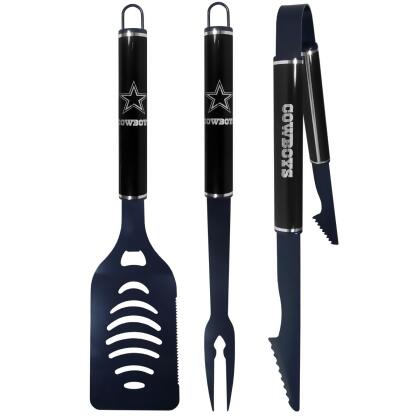Siskiyou Sports F3CB055 Dallas Cowboys Color & Black BBQ Set - One Size - 3 Piece 